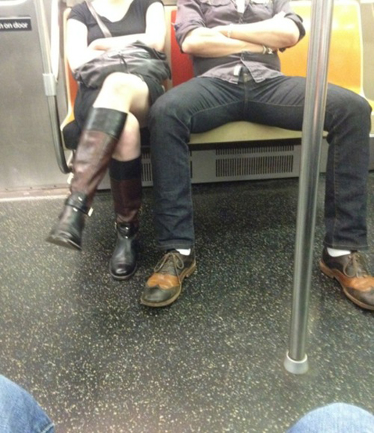 Men Taking Up Too Much Space on the Train