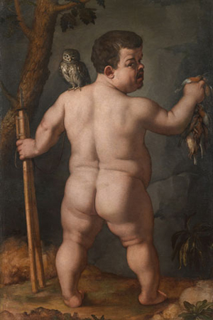 Bronzino, Ritratto del Nano Morgante (back)