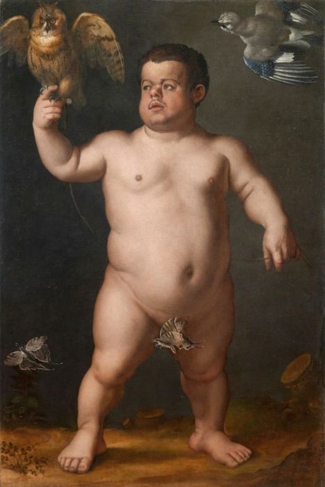 Bronzino, Ritratto del Nano Morgante come bacco (front)