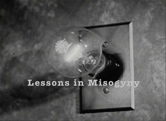 Still from the film Lessons in Misogyny by Laura Chenault