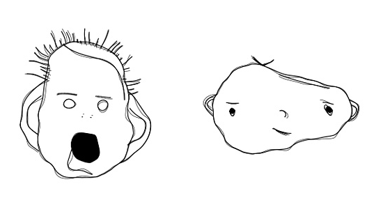 Weird Faces Study by mokafolio