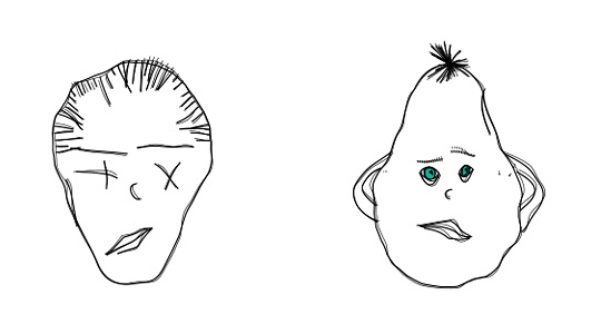 Weird Faces Study by mokafolio