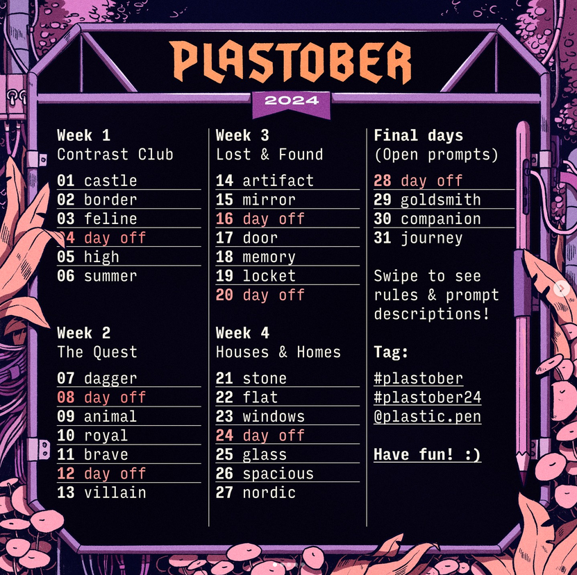 Plastober by Plastic Pen. All text is transcribed below the image.