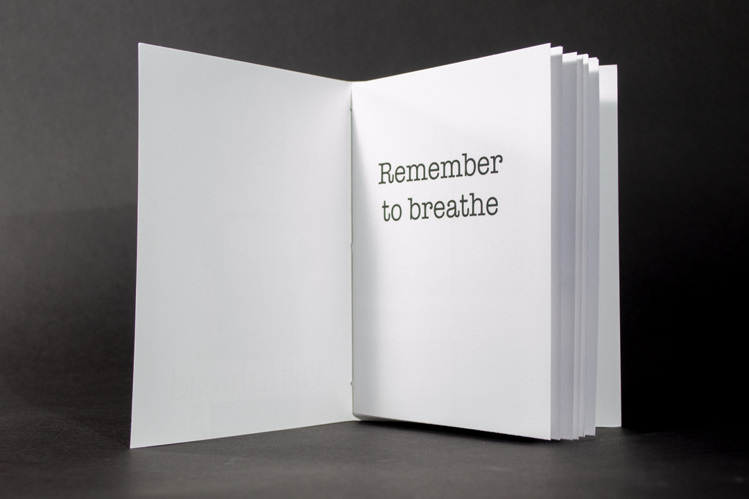 Title page of Pull a Thread is just the title on white paper.