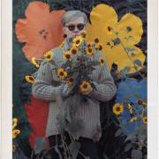Andy Warhol with Sunflowers